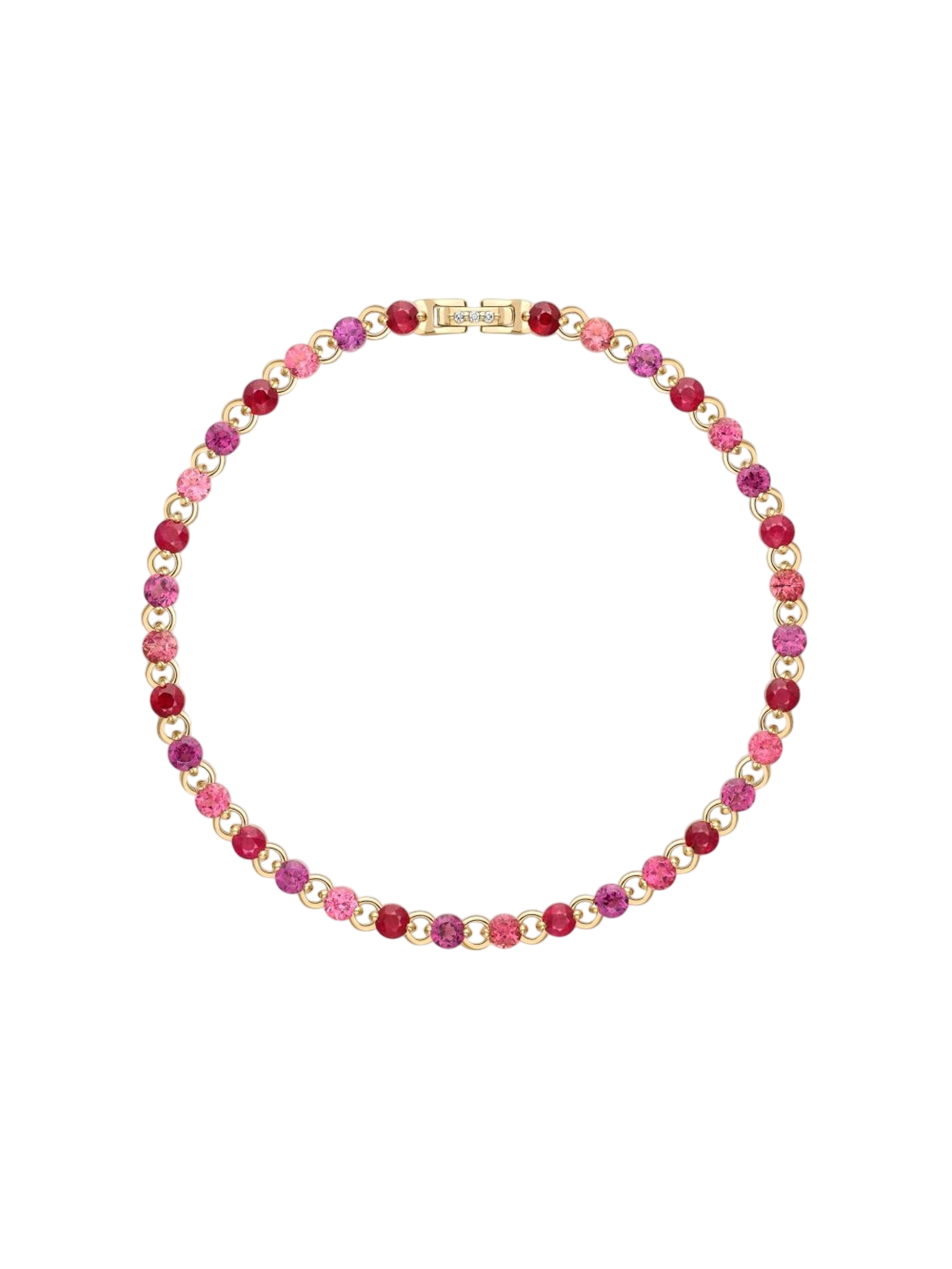 Shuga 4mm pink precious gemstone tennis bracelet